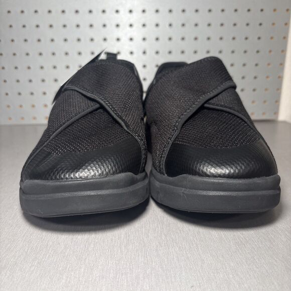 FitVille Diabetic Shoes Mens Sz 10.5 Wide Black Adjustable Diabetes Walking main image 5